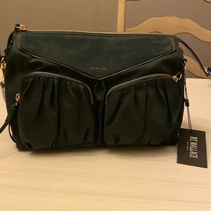 New with tags MZ Wallace 10451412 Thompson Mallard Hunter Green with suede